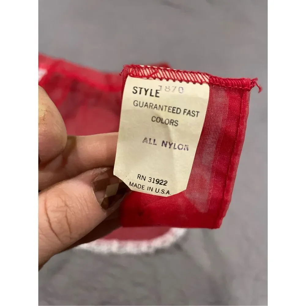 Vintage Red Sheer Half Apron Christmas